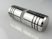 Short Groove Pull Knob Set - Polished Nickel
